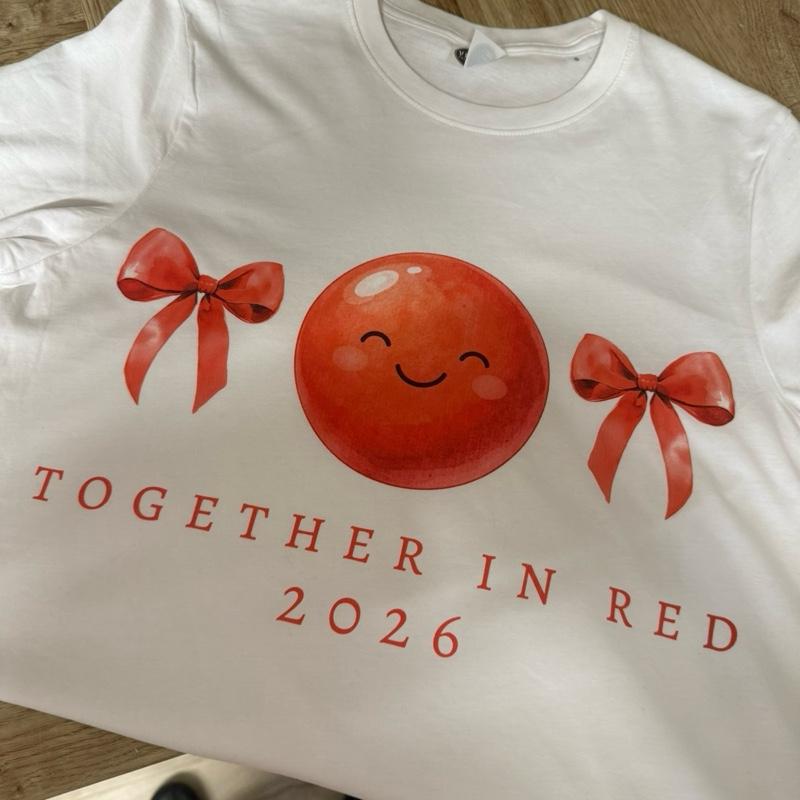 Together in Red 2026 T-Shirts with Cute Bow Design and Comfortable Fit