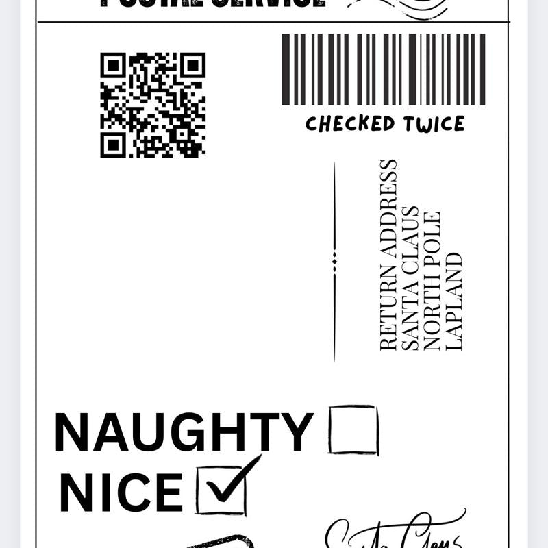 North Pole Postal Service Stickers for Gifts as Santa Tags Personalized with Name and Address from Santa Claus £1.50 for 10