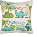 Personalised dinosaur pocket book cushion, personalised childrens cushion, nursery cushion, reading cushion. Leave name on notes at checkout or in a message