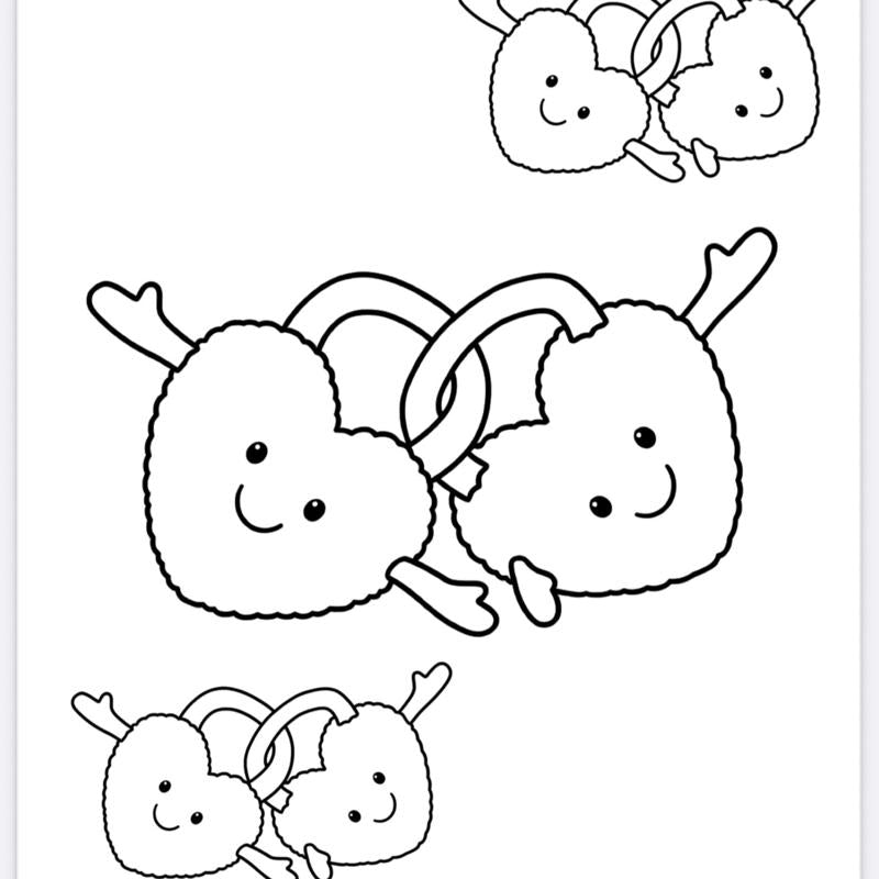 Jelly teddies colouring book 20 pages love edition
