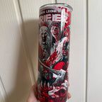 Scary Halloween 20oz hot and cold drinks tumbler with lid and straw