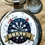 Dad sliver keyring with a small dad charm on perfect for Father’s Day, a gift to your dad, men’s gift, gifts for dads, Father’s Day gifts