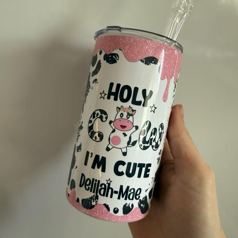 12oz insulated double walled sippy cup/tumbler for hot and cold drinks. With handles, 2 lids one sippy lid and one lid to use with straw that’s also included