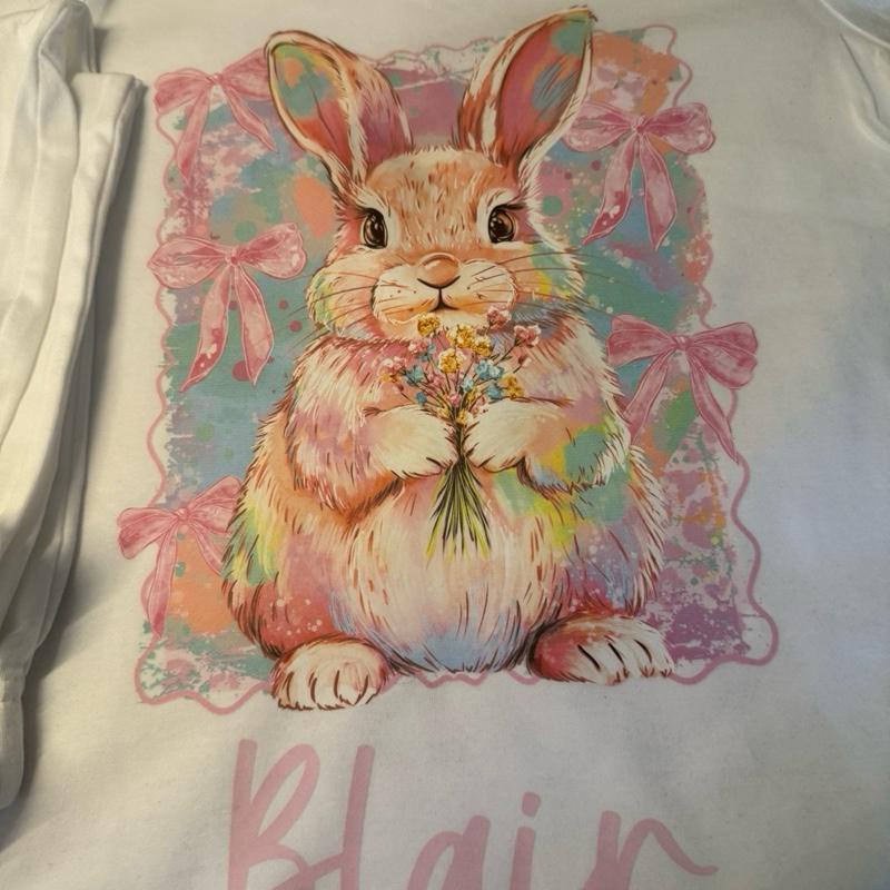 Cute bunny personalised frilly pyjamas