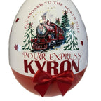 Red 16 inch jumbo Christmas train themed egg-perfect for filling with Christmas gifts