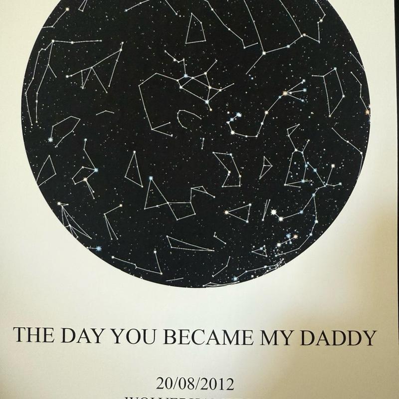 Pay what you can. Perfect Father’s Day gift. The day you became my dad a4 high quality card print, star chart, star picture, Father’s Day print. Once you order message me your details so I can create the perfected gift for your loved ones