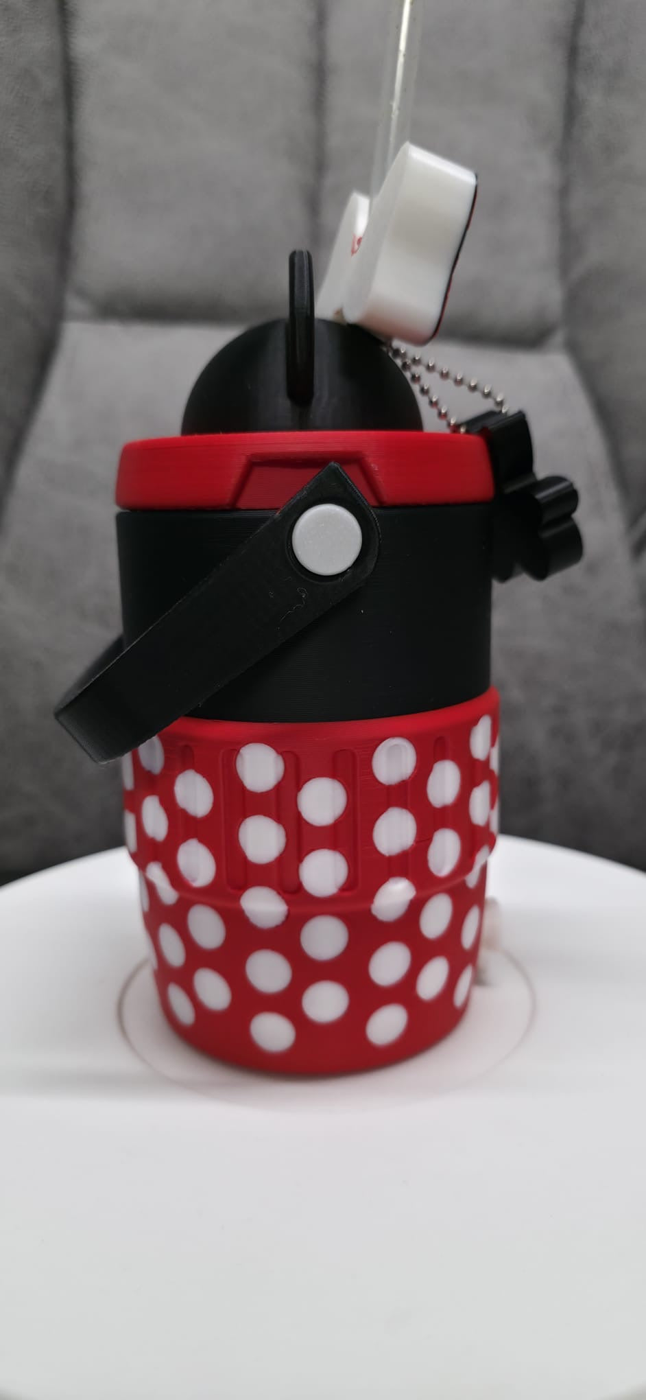 Red Bow & Polka Dot 3D Printed Can Cooler – 330ml