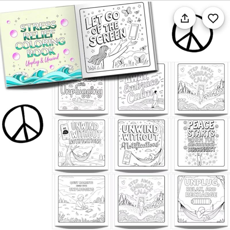 Stress Relief Colouring Book for When You Just Need to Unwind - Unplug & Unwind Edition