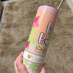 Candy bear 20oz tumbler with lid and straw for hot and cold drinks