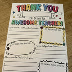 Pay what you can- Teacher print out that you can do together making it a very personal teachers  gift. End of term teachers gift. Personalised teachers gift. DIY gift for teachers. Teachers keepsake gift