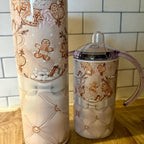 Christmas Themed Tumblers with Lid and Straw in 20oz and 12oz Sippy Cups Featuring Festive Gingerbread Design Bottle Drinkware Water Bottles Insulated Bottled Portable Washable Reusable Flasks