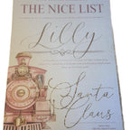 Pink polar exprees style nice list certificate