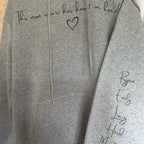 This Mum Wears Her Heart On Her Sleeve Personalised organic cotton Hoodie Perfect Mother's Day Gift For Moms
