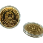 Christmas Santa gold wishing coin in a protective case