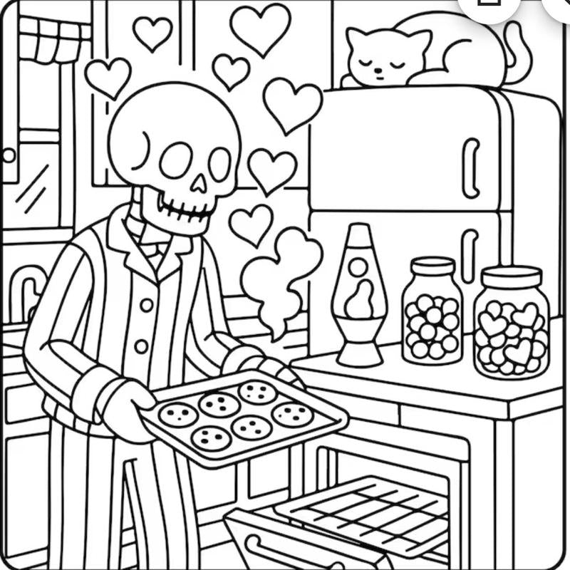 Spooky stoners adult colouring horror book