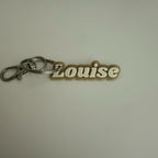 Name keychain, personalised keyring, name tag for bag, name clip for bag and lunch box. Personalised with any name leave note at checkout out with name you would like. 3d printed
