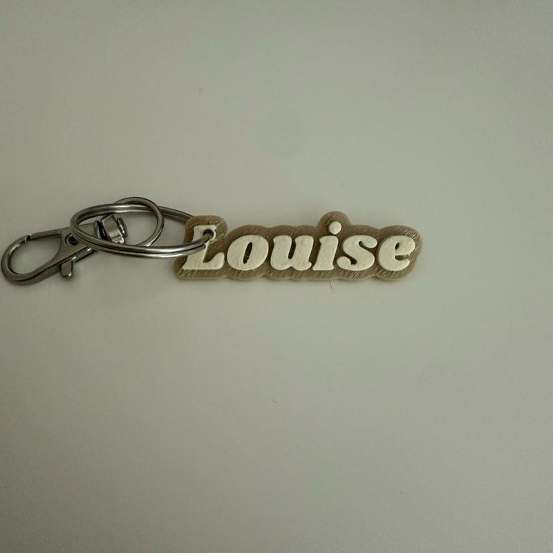 Name keychain, personalised keyring, name tag for bag, name clip for bag and lunch box. Personalised with any name leave note at checkout out with name you would like. 3d printed