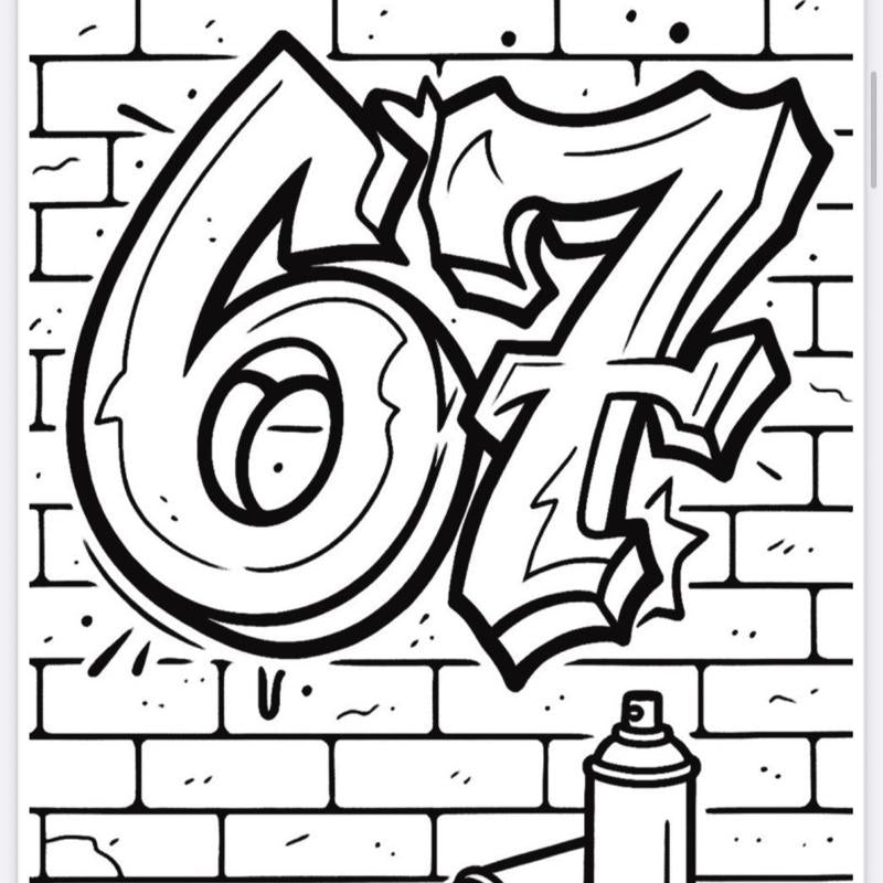 I Love 67 Colouring Books - 21 Pages for Creative Fun and Relaxation activity pack