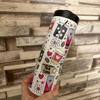 Caffine queen 20oz tumbler with 2 lid options lid and straw and flip up lid for hot and cold drinks