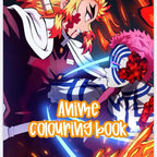 Anime 20 Page Colouring Book with Vibrant Characters and Dynamic Scenes for Creative Coloring Fun
