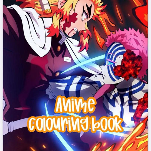 Anime 20 Page Colouring Book with Vibrant Characters and Dynamic Scenes for Creative Coloring Fun