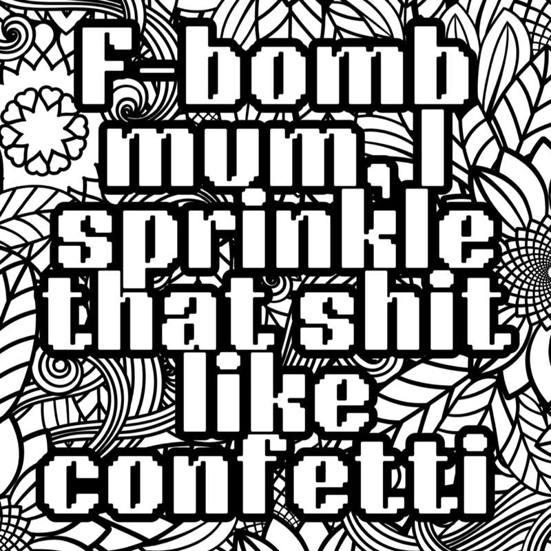 Adult themed humour colouring book 20 pages