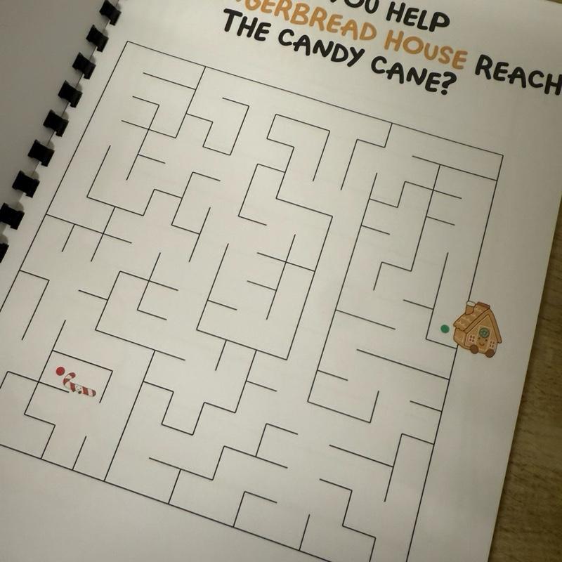 Personalised 12 days Count down to Christmas’s activity book