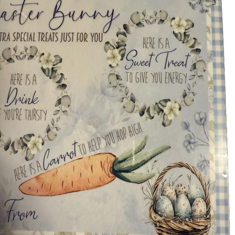 Easter rabbit board to leave out for the Easter bunny