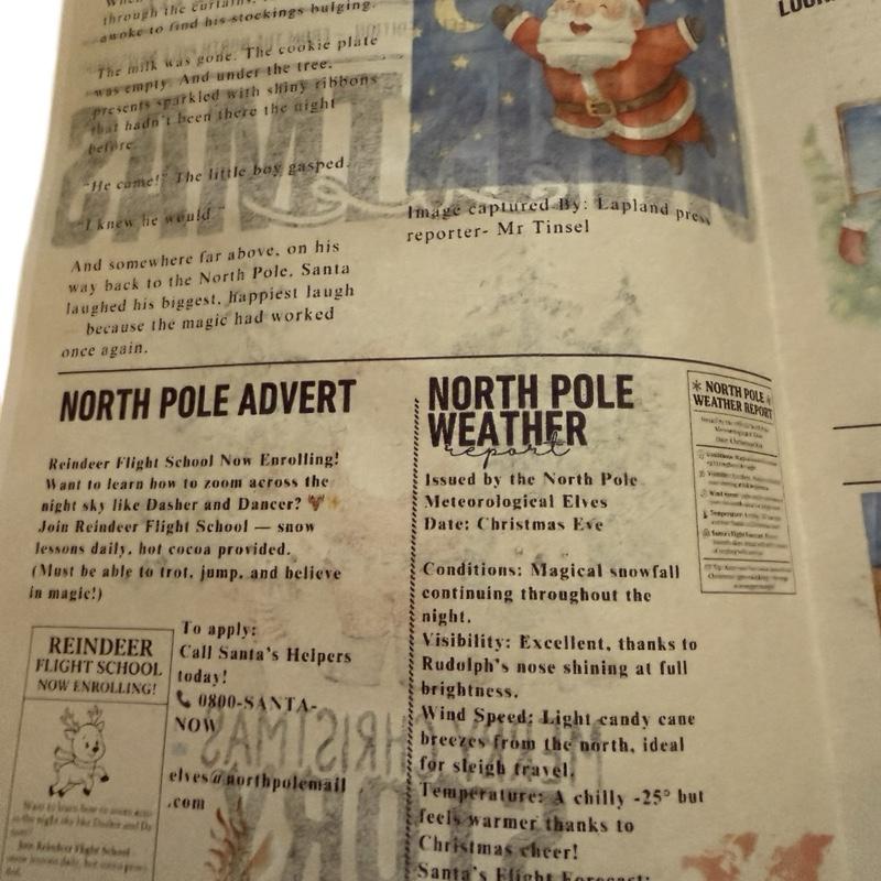 Christmas Eve newspaper for your children to enjoy great for Christmas Eve boxes