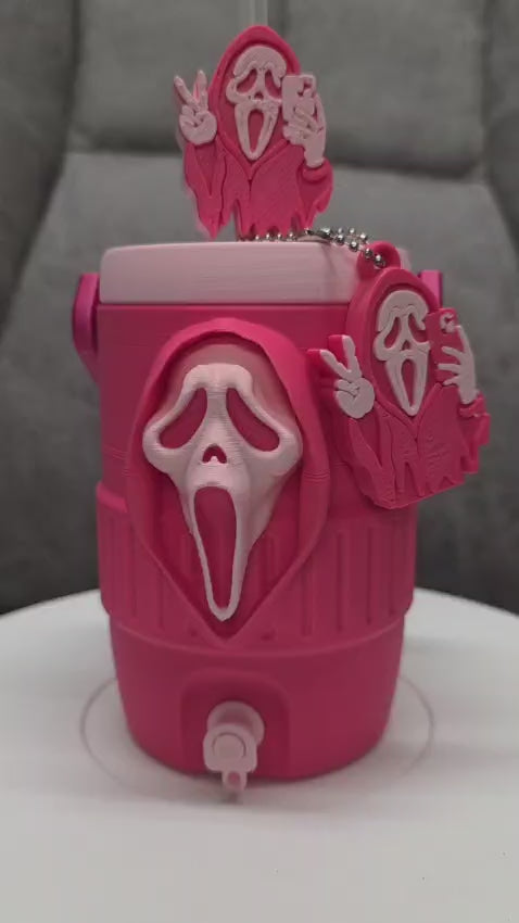 Pink Ghost Mask 3D Printed Can Cooler – 330ml